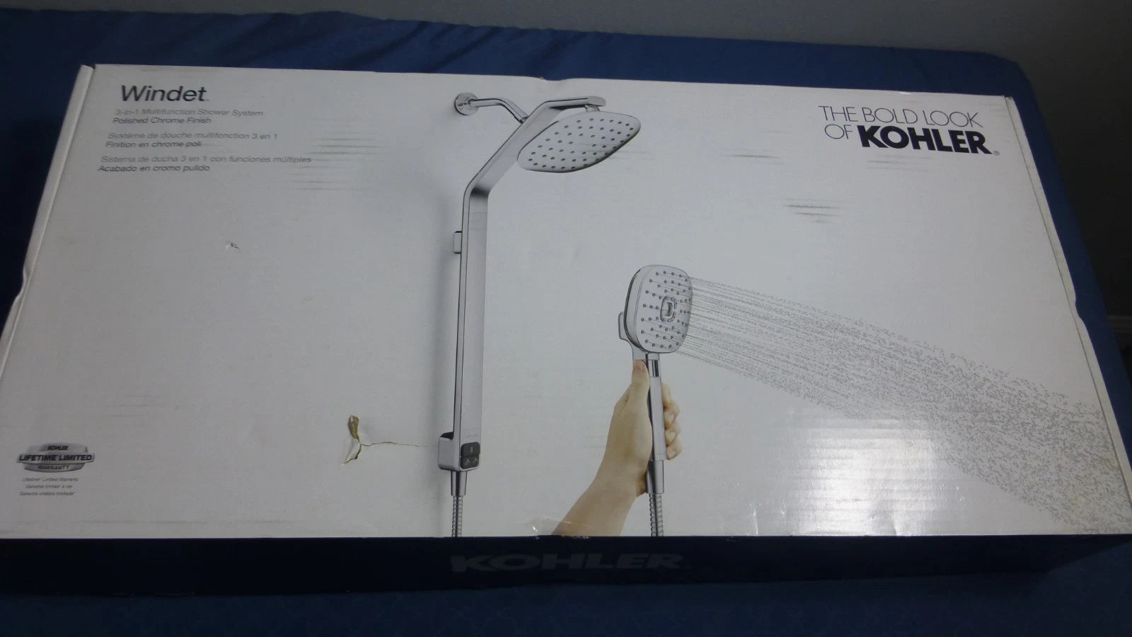 Shower rod and shower head combination set