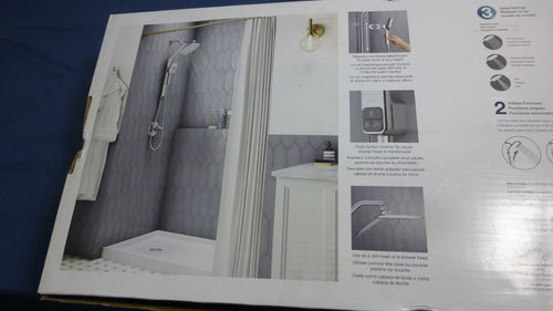 Shower rod and shower head combination set